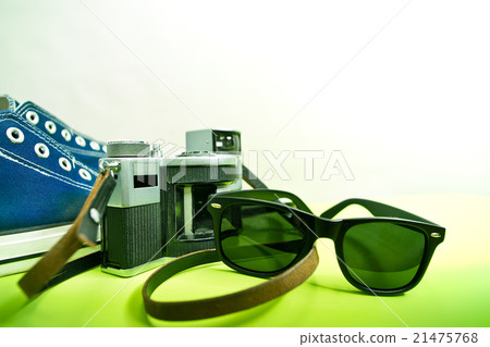 sneaker analogue camera and sungalsses 21475768