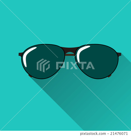 Sunglasses icon with long shadow. Flat design Sunglasses icon with long shadow. Flat design 21476071
