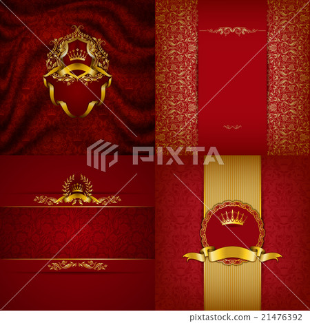 Elegant golden frame banner 21476392