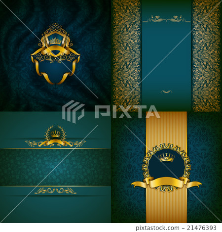 Elegant golden frame banner 21476393