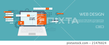 Vector illustration. Flat computing background 21476824