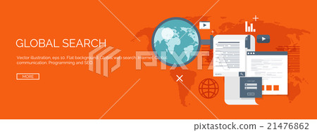 Vector illustration. Flat computing background - Stock Illustration ...