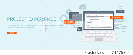 Vector illustration. Flat computing background 21476864