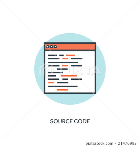 Flat lined document with code. Coding Flat lined document with code. Coding 21476982