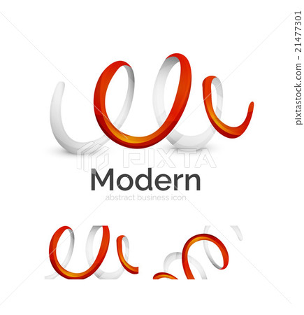 Abstract 3d swirl ribbon logo template with Abstract 3d swirl ribbon logo template with 21477301