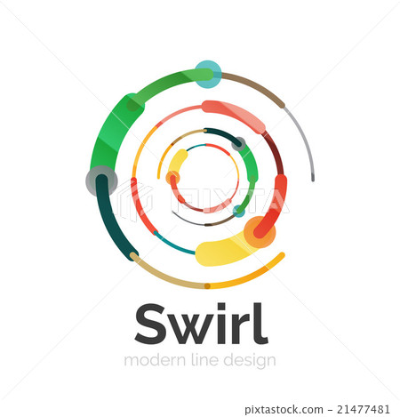 Vector swirl circle logo - Stock Illustration [21477481] - PIXTA