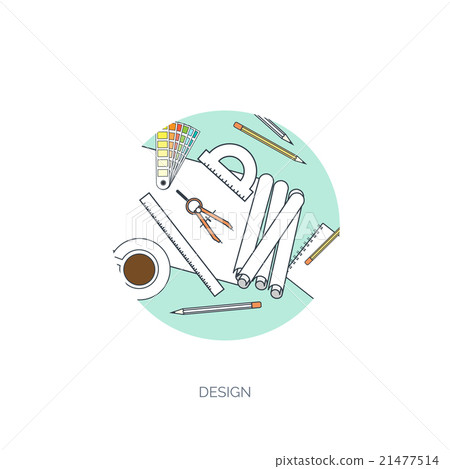 Vector illustration. Flat architectural project Vector illustration. Flat architectural project 21477514