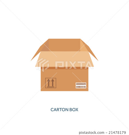 Vector illustration. Flat carton box. Transport 21478179