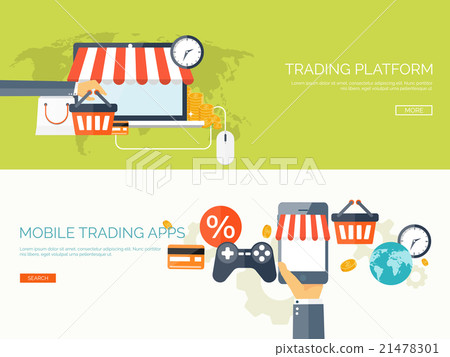 Vector illustration. Flat header. Shopping. Web Vector illustration. Flat header. Shopping. Web 21478301