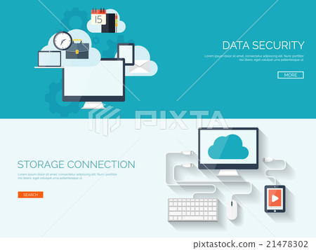 Vector illustration. Flat cloud computing Vector illustration. Flat cloud computing 21478302