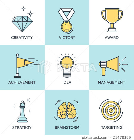 Vector illustration set. Flat business concept - Stock Illustration ...