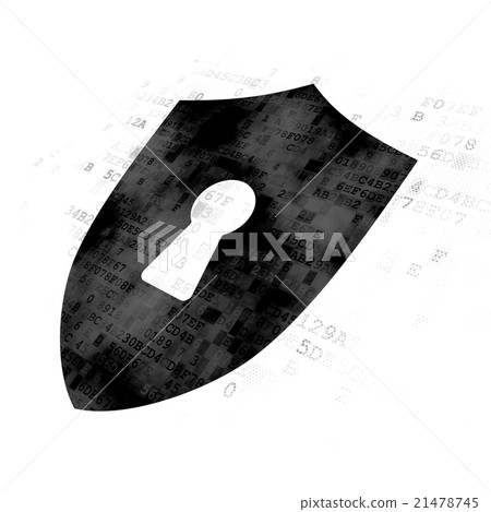 Security concept: Shield With Keyhole on Digital Security concept: Shield With Keyhole on Digital 21478745