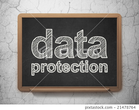 Safety concept: Data Protection on chalkboard Safety concept: Data Protection on chalkboard 21478764