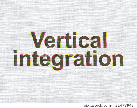Finance concept: Vertical Integration on fabric 21478942