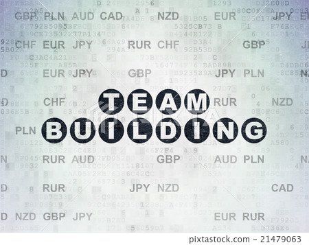 Finance concept: Team Building on Digital Paper Finance concept: Team Building on Digital Paper 21479063