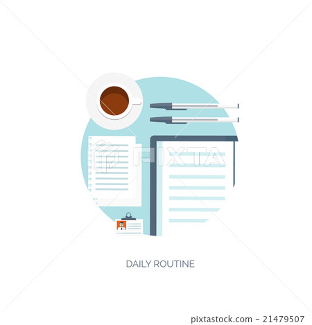 Vector illustration. Workplace. Office. Daily Vector illustration. Workplace. Office. Daily 21479507