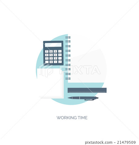 Vector illustration. Flat background. Workplace Vector illustration. Flat background. Workplace 21479509