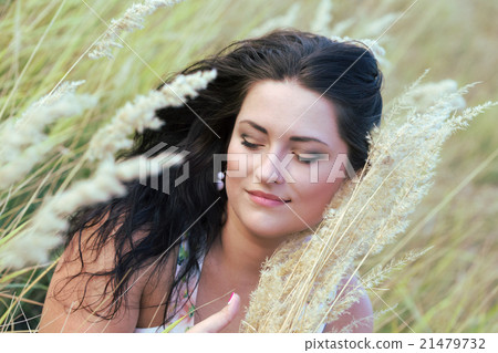 girl on a wheat field girl on a wheat field 21479732