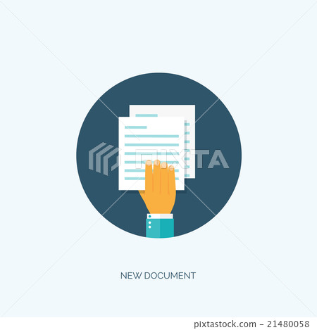 Vector illustration. Flat paper document. Emailing 21480058