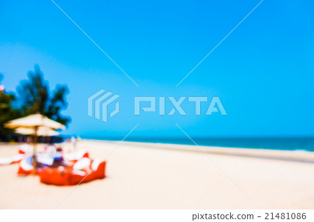 Abstract blur beautiful beach and sea for background Abstract blur beautiful beach and sea for background 21481086