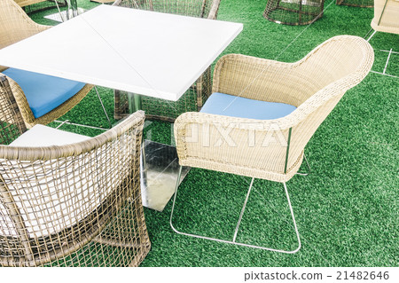 Empty chair and table in restaurant Empty chair and table in restaurant 21482646