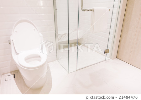 White toilet seat White toilet seat 21484476