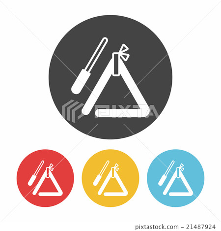 musical triangle icon 21487924