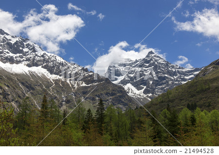 China Sichuan "Four Girls Mountain" Snow Mountain 21494528