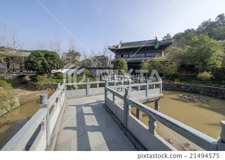 Chinese ancient architecture river. 21494575
