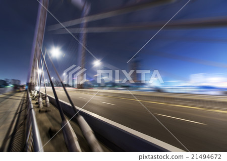 Night highway viaduct 21494672