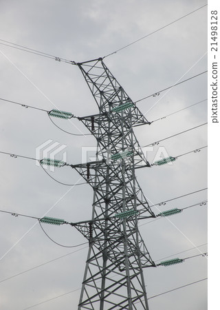 Cloudy electricity pylons Cloudy electricity pylons 21498128