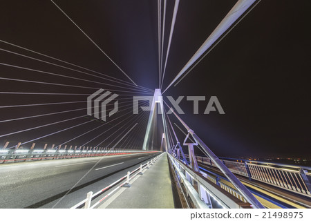 Night cable-stayed bridge 21498975