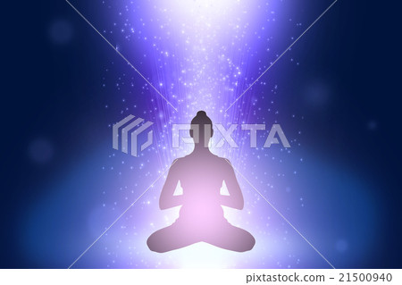 Silhouette of woman in yoga position Silhouette of woman in yoga position 21500940