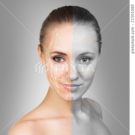 Portrait of the woman face with sements 21501080