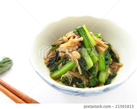 Stir-fried boiled Enoki and Komatsuna 21501813