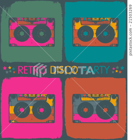 Retro disco party invitation in pop-art style Retro disco party invitation in pop-art style 21503269