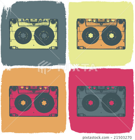 Audio cassette pop-art concept. Vector, EPS8 Audio cassette pop-art concept. Vector, EPS8 21503270