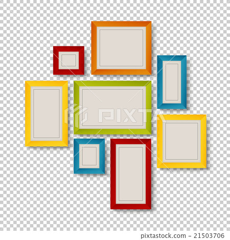 Group of Colorful Frames on Transparent Background 21503706