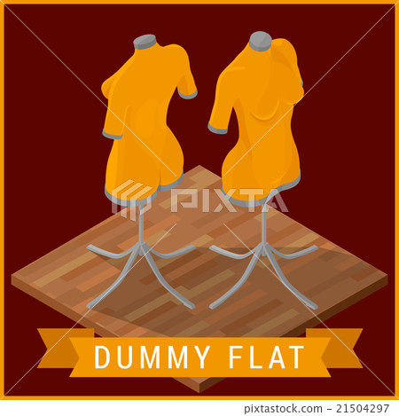 Dummy flat isometric vector icon 21504297