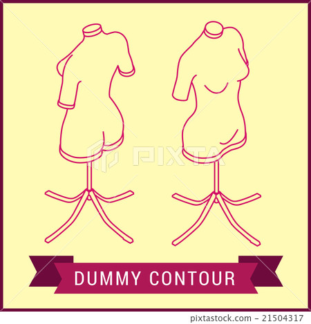 Contour dummy isometric. Manikin figure 21504317
