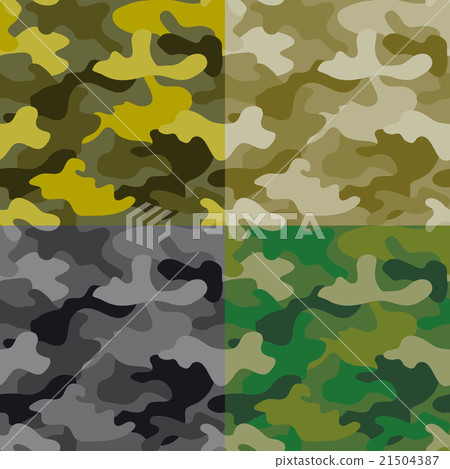 Set of seamless khaki patterns 21504387