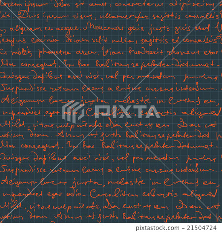 Seamless handwritings on cell patterned background 21504724