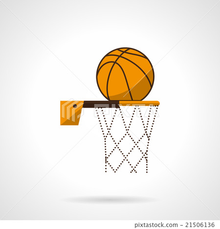 Basketball hoop flat color vector icon 21506136