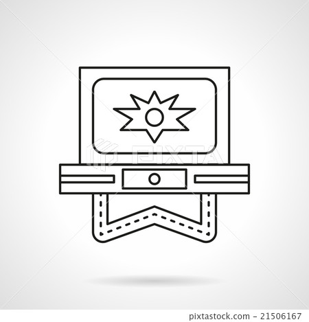 Flash video flat line vector icon Flash video flat line vector icon 21506167