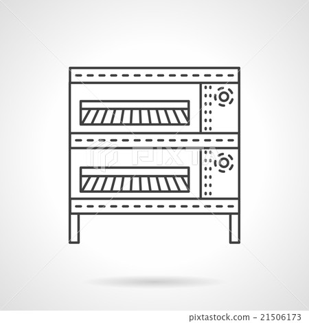 Oven for buns flat line vector icon 21506173