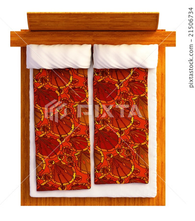 Bed Top View Isolated On White 21506734