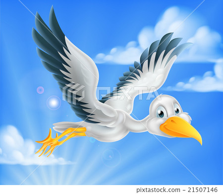 Cartoon stork bird animal character 21507146