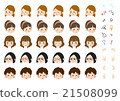 面部表情_女性_用手和標誌部分 21508099