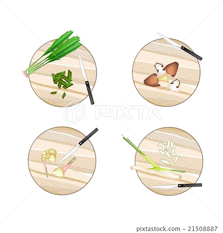Galangal, Lemon Grass, Straw Mushrooms Culantro 21508887