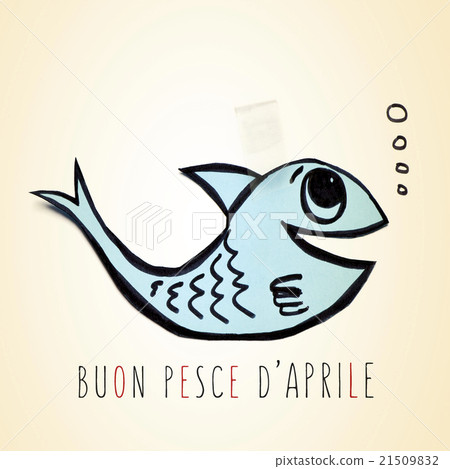 buon pesce aprile, happy april fool day in italian 21509832